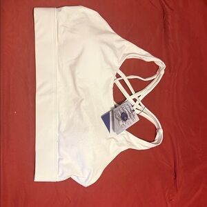 Women's White Sports Bra